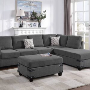 F8804<DIV> 3-Piece Sectional Set W/ Ottoman