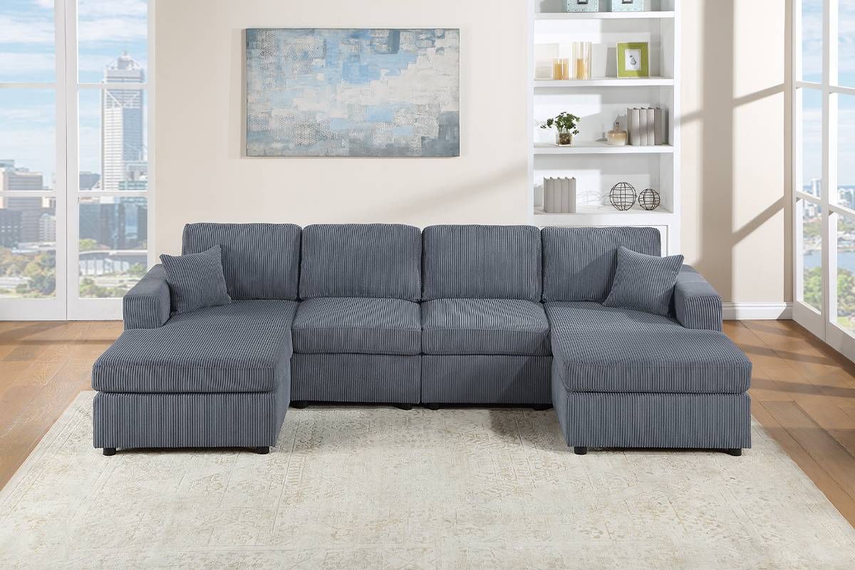 F8449 2pc Sectional Sofa Set