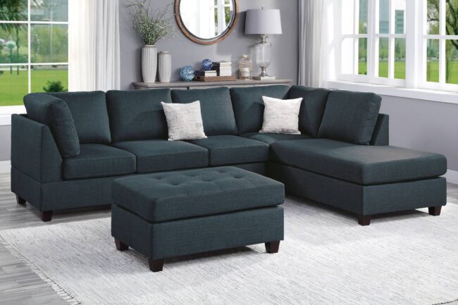 F8857<DIV> 3-Piece Sectional Set W/ Ottoman