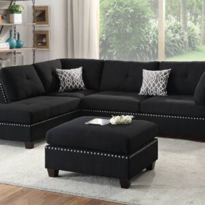F6974 <DIV> 3pc Reversible Sectional Sofa Set W/ Ottoman