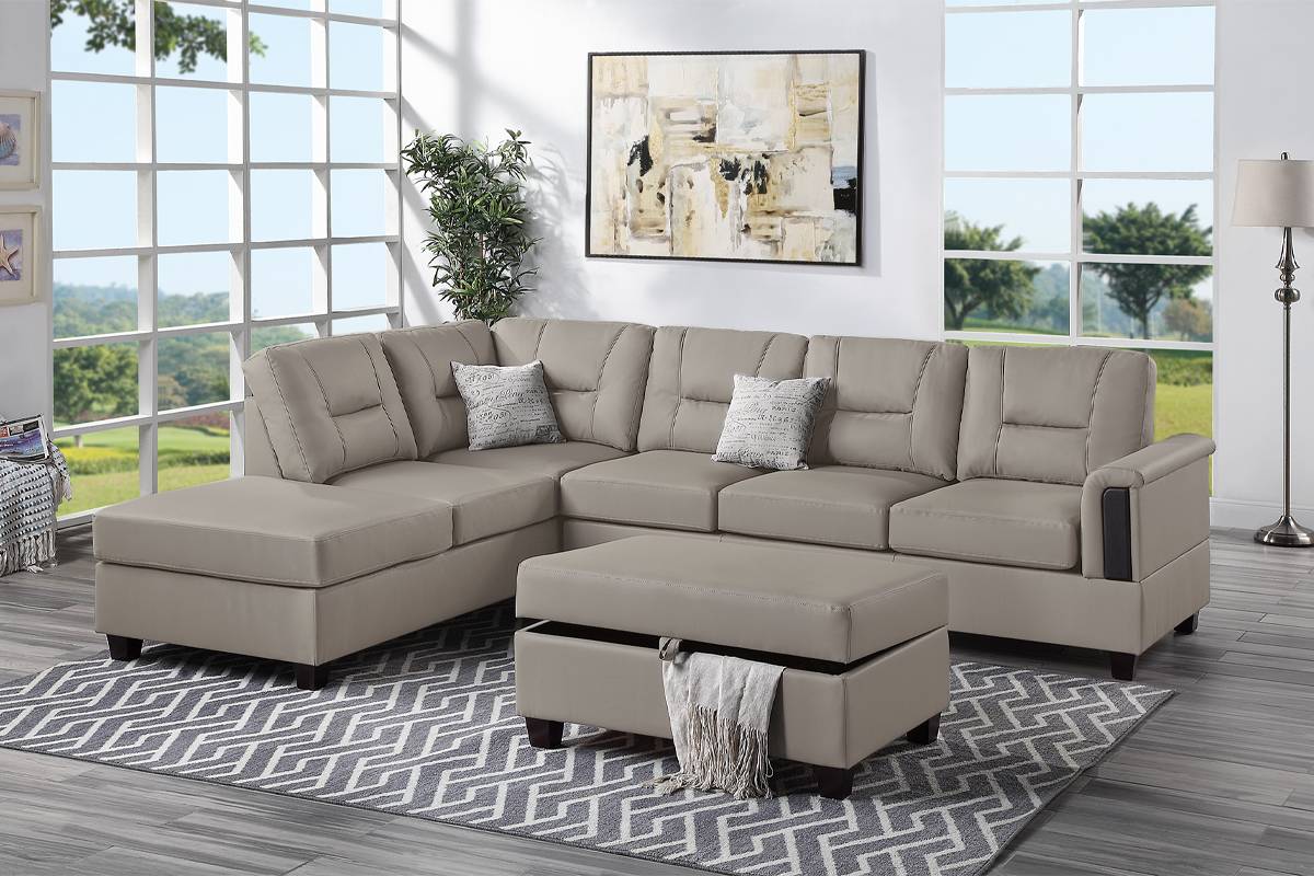 F8859 3-Piece Sectional Set W/ Ottoman