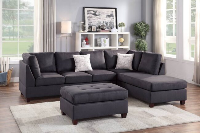 F6423<DIV> 3-Piece Sectional Set W/ Ottoman