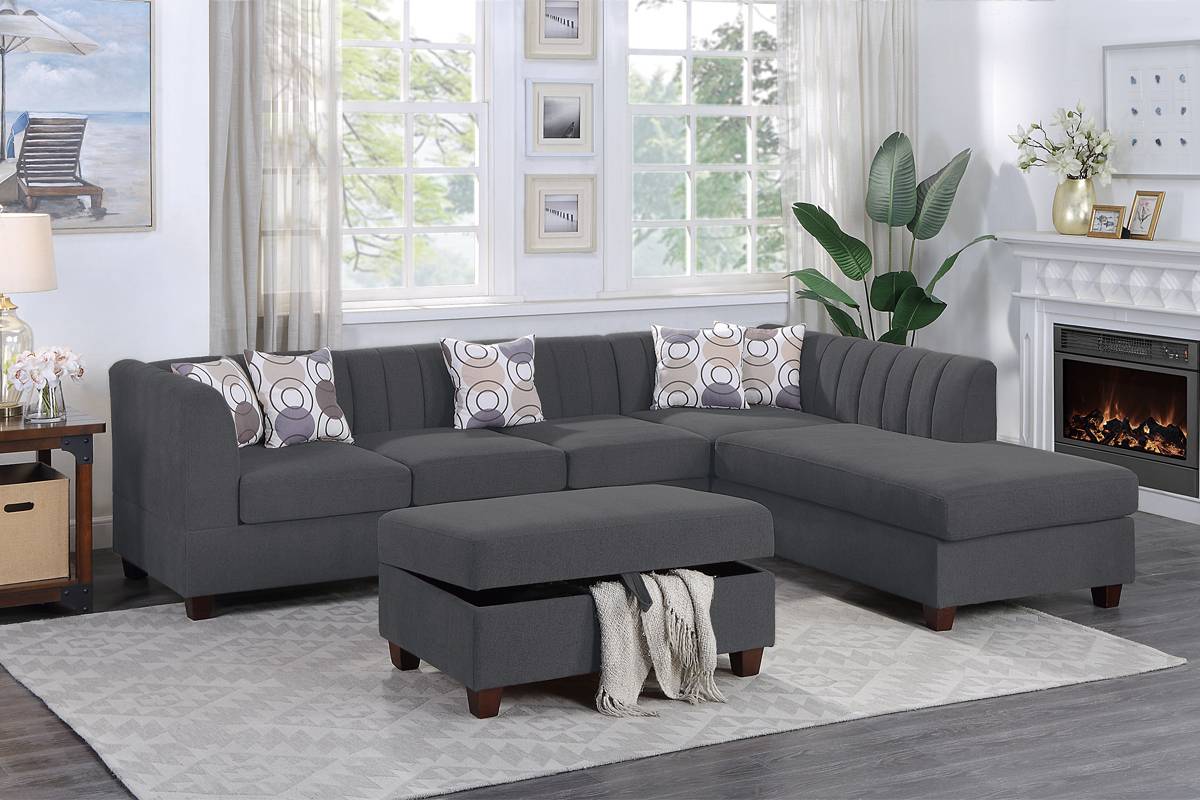 F8828 3-Piece Sectional Set W/ Ottoman