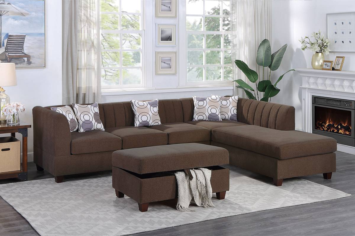 F8829 3-Piece Sectional Set W/ Ottoman