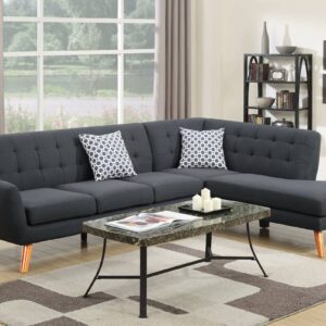 F6954<DIV> 2-Piece Sectional Set W/ 2 Accent Pillows