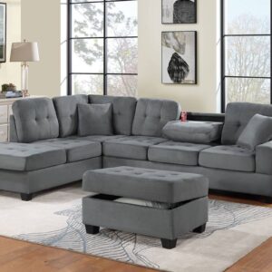 F8435<DIV> 3-Piece Sectional Set W/ Ottoman