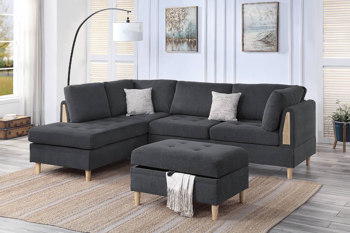 F8852 3-Piece Sectional Set W/ Ottoman