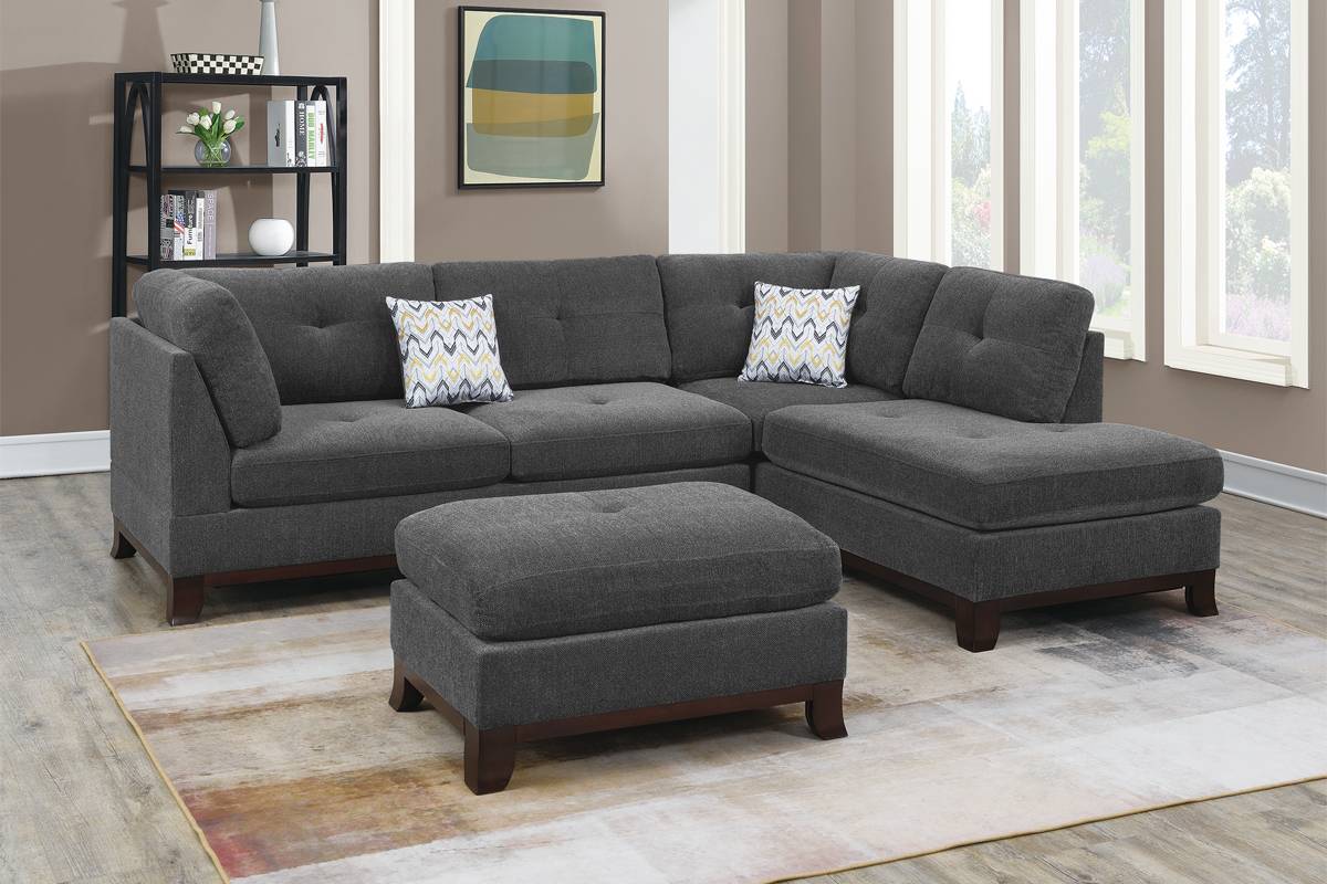F6479 3-Piece Sectional Set W/ Ottoman