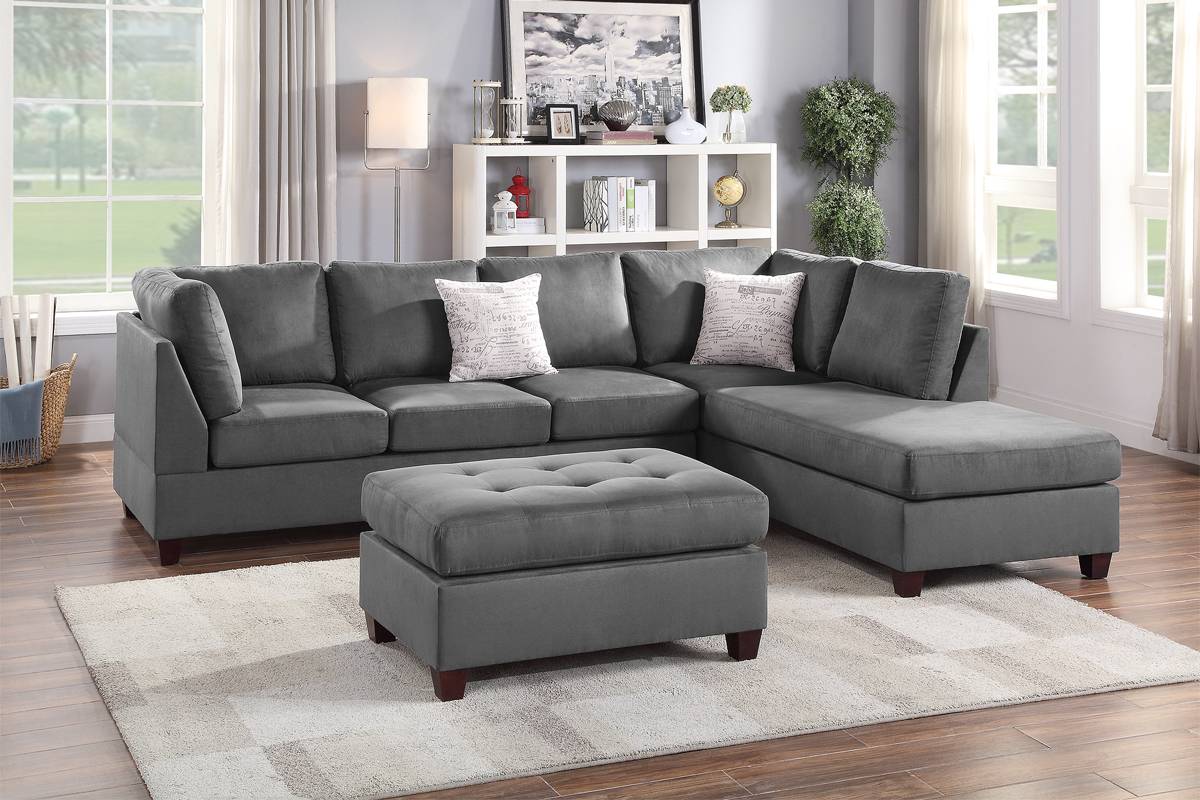 F6424 3-Piece Sectional Set W/ Ottoman