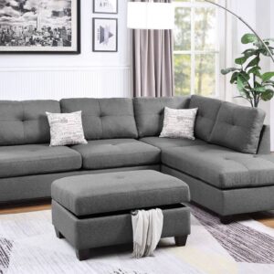 F6414<DIV> 3-Piece Sectional Set W/ Ottoman