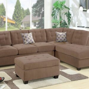 F7140<DIV> 2-Piece Sectional Set W/ 2 Accent Pillows