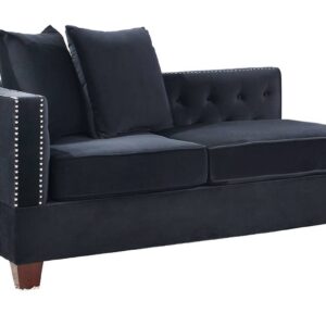 F8941<DIV> REVERSIBLE L/R ONE-ARM LOVESEAT/BLACK