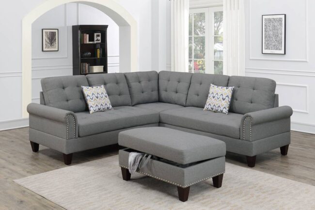 F6475<DIV> 3-Piece Sectional Set W/ Ottoman