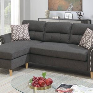 F6447<DIV> Reversible Sectional Set W/ 2 Accent Pillows