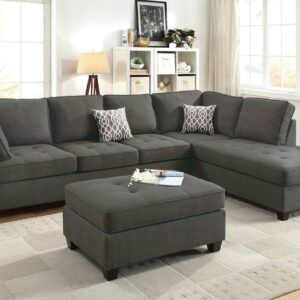 F6988<DIV> 2-Piece Sectional Set W/ 2 Accent Pillows