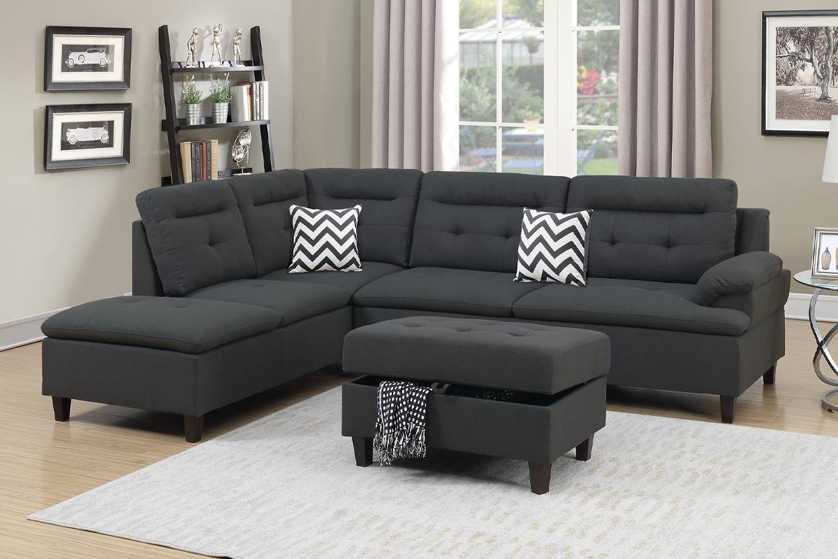 F6590 3-Piece Sectional Set W/ Ottoman
