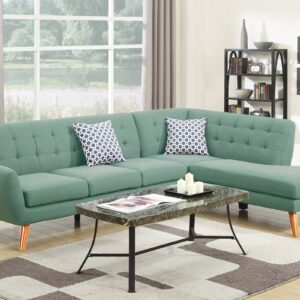 F6955<DIV> 2-Piece Sectional Set W/ 2 Accent Pillows