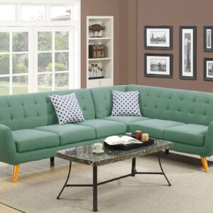 F6963<DIV> 2-Piece Sectional Set W/ 2 Accent Pillows
