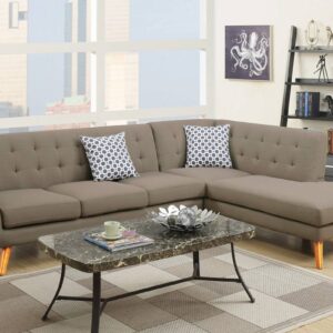 F6953<DIV> 2-Piece Sectional Set W/ 2 Accent Pillows