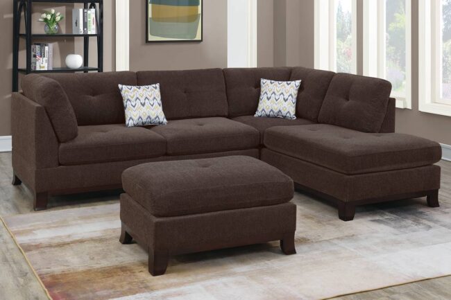 F6477<DIV> 3-Piece Sectional Set W/ Ottoman